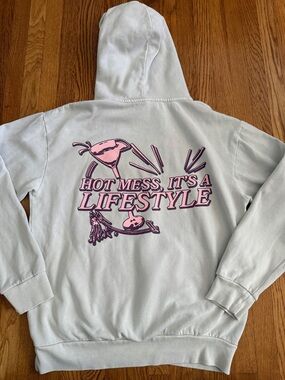 Alix Earle Hot Mess lifestyle gray hoodie Large